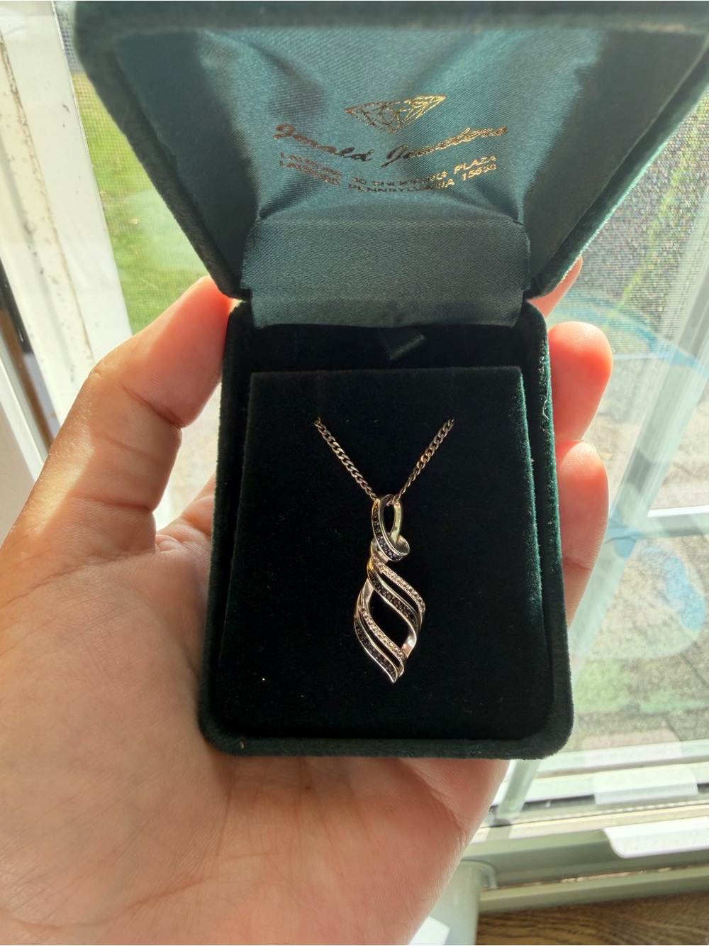 Sterling Silver 925 Twist Pendant Necklace
